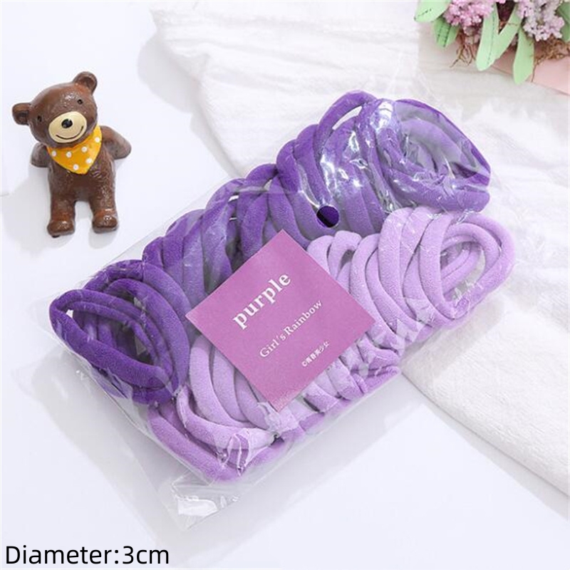 50 Uds. Banda elástica negra para el cabello, lazos, colets, coleteros, resortes, accesorio de goma para niñas y mujeres, conjunto de soporte para coletas sin daños: Champán