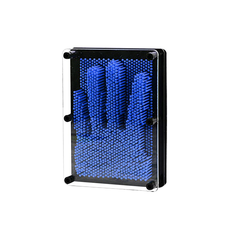 3D Clone Pin Art Carving Hand Shape Model Toy Children Toy Desktop Office Toy Pin Art Classic Impressions Handprint Art Toy: blue big