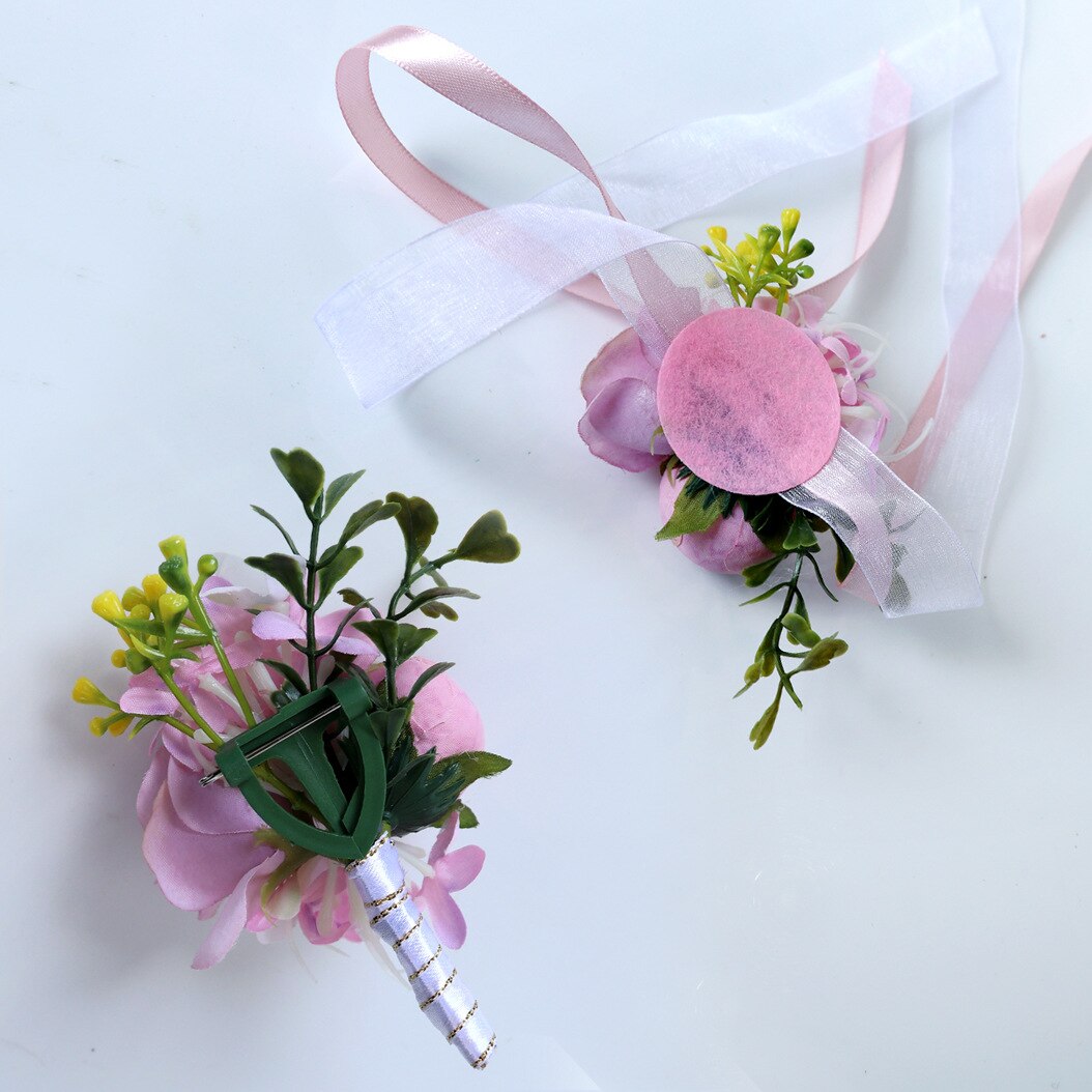 Artificial Bridesmaid Wrist Brooch Bridesmaid Bracelet Handkerchief Wrist Brooch Wedding Handkerchief Bridegroom Brooch Best Man
