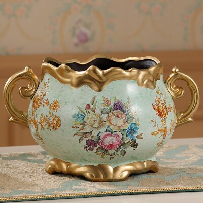 Europæisk keramik vase tørrede blomster blomsterarrangement wobble tallerken stue indgang ornamenter bryllup dekorationer