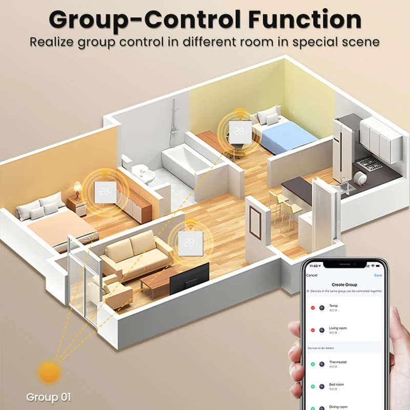 MIUCDA Tuya Wifi Thermostat intelligent chauffage électrique eau chaudière à gaz régulateur de température fonctionne avec Google Home Alexa Alice