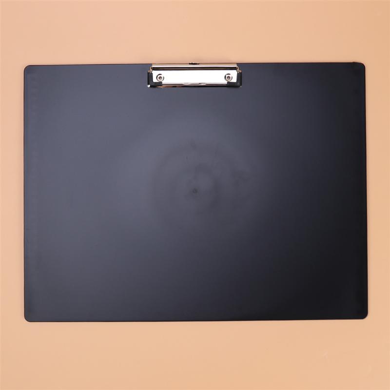 A3 Horizontal Clipboard Drawing Paper Clip Pad Thick Plastic Writing Pad Office File Folder Clip Board (Black)