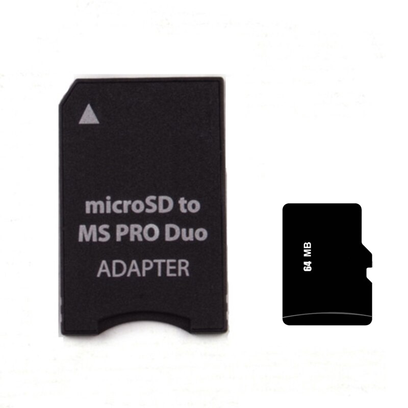 Micro TF Card To MS Card MS Pro Duo Adapter Micro Card 64MB 128MB 256MB 512MB 1GB 2GB Card+Memory Stick Converter: 64MB