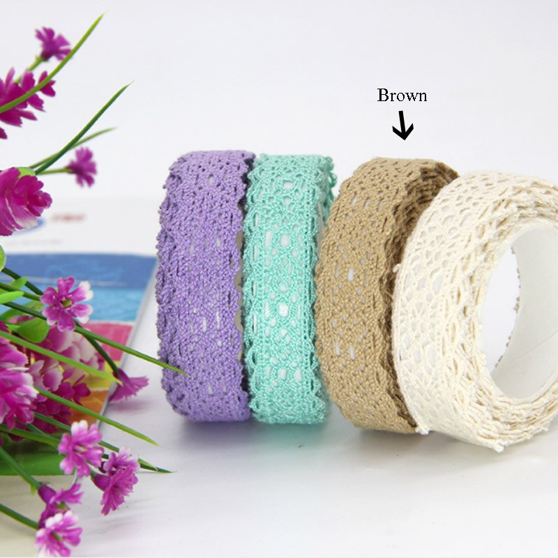 Tapicerka tkanina DIY haftowana siatka 2 jardy taśma koronkowa taśma wykończeniowa sznurek robić szycia dekoracja nić bawełniana ręcznie robiona tkanina na odzież: Brązowy