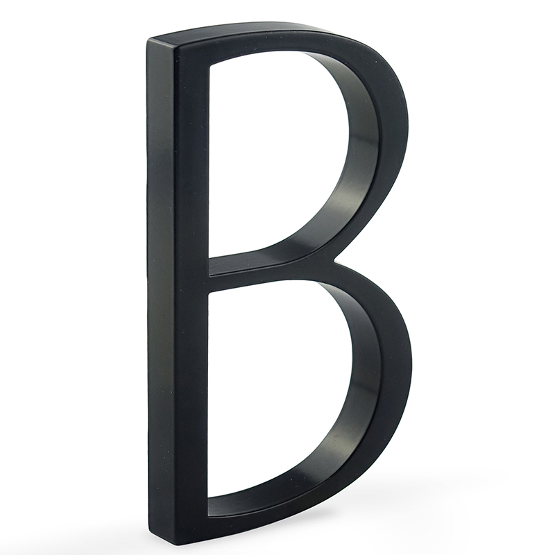 Numéro de maison flottant en aluminium noir, numéro de maison extérieur, numéros de porte d'appartement, panneau d'adresse de boîte à lumière, 125mm, 5 po, #0-9: WHITE