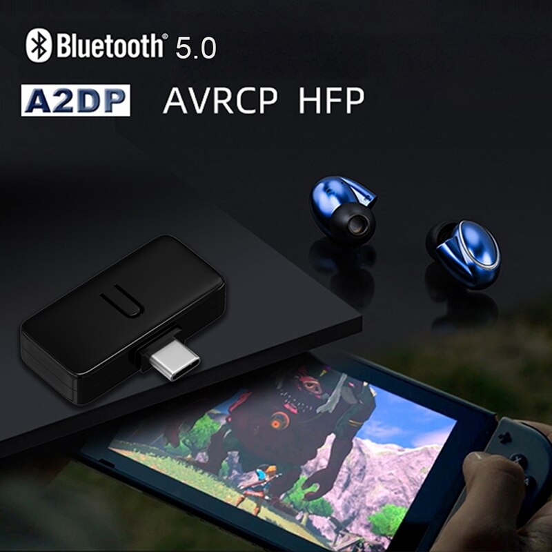 Draadloze Bluetooth 4.2 Stereo Type-C O Zender Transceiver Adapter Voor Nintendo Switch