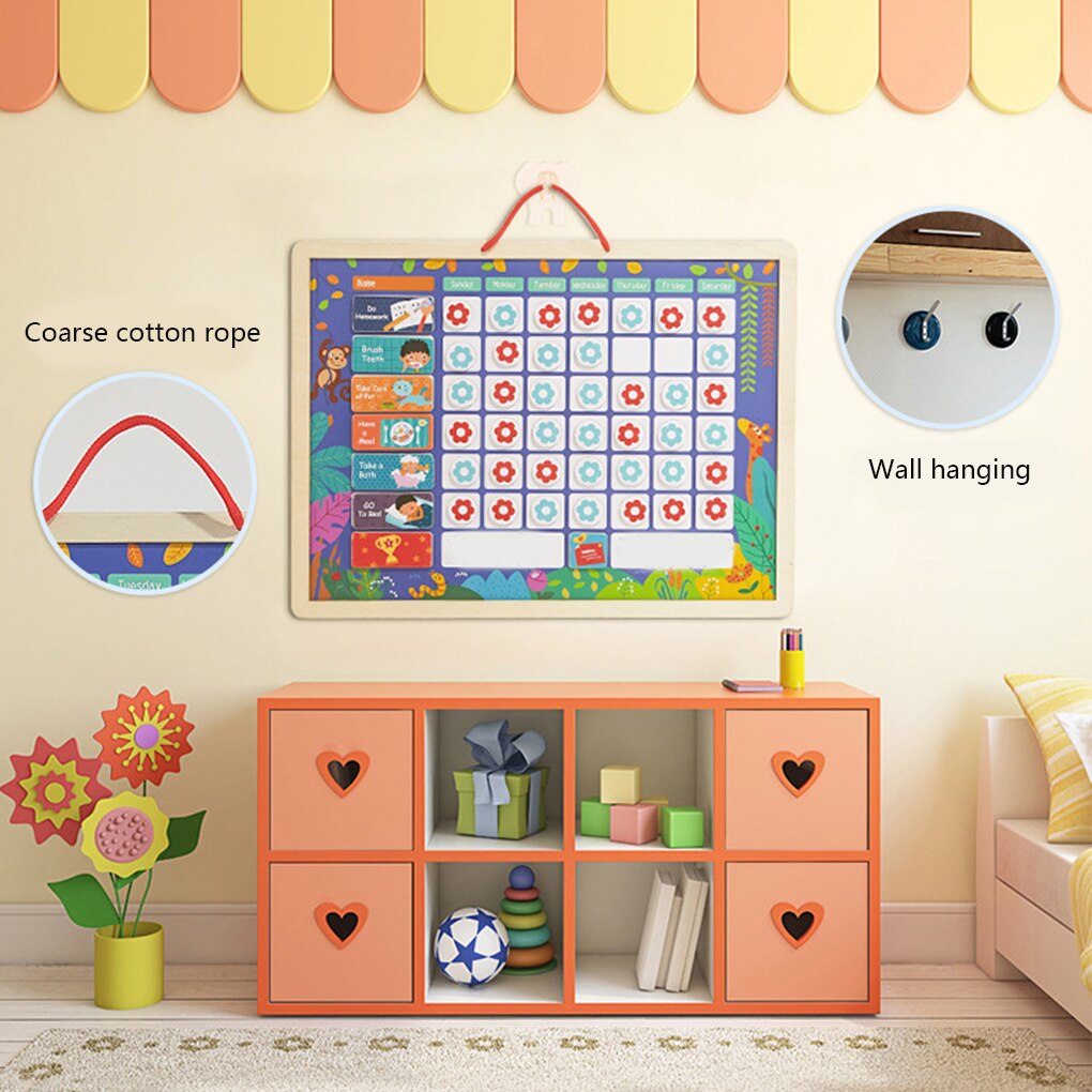 Behavior Reward Chore Responsibility Chart Behavior Record Board Children Baby Educational Calendar Playboard