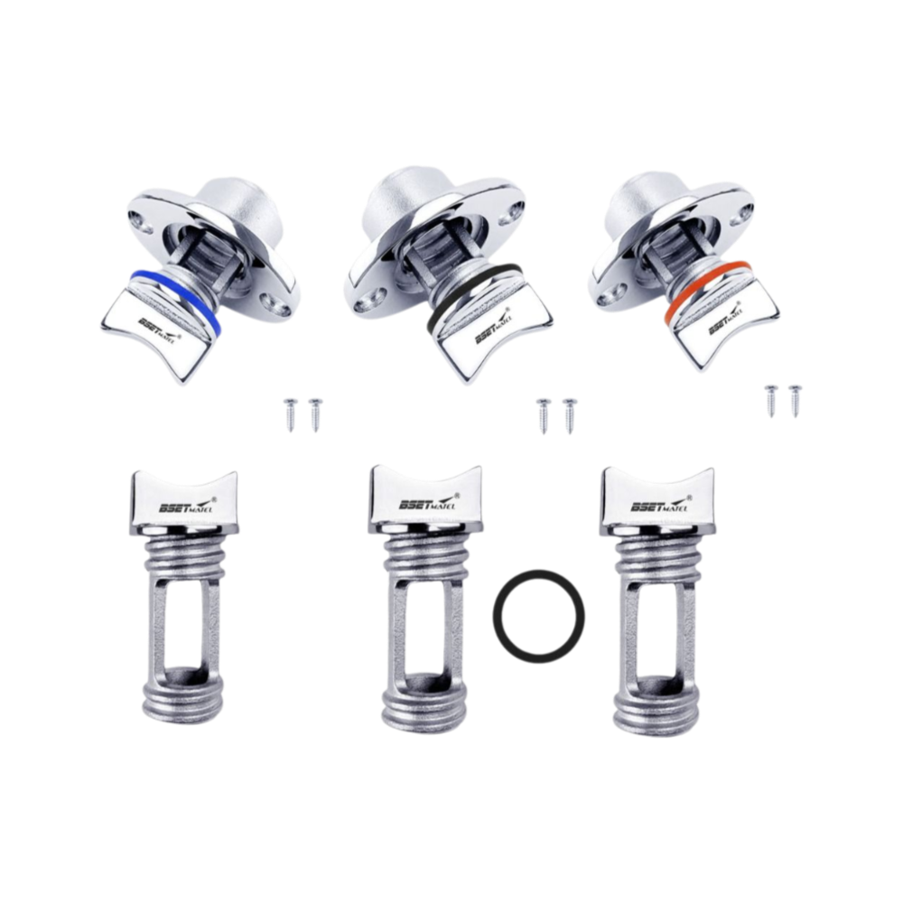 Universal Boat Garboard Transom Hull 1/25mm 3 Colors Drain Plug Socket 316 Stainless Steel Kayak Canoe Accessories