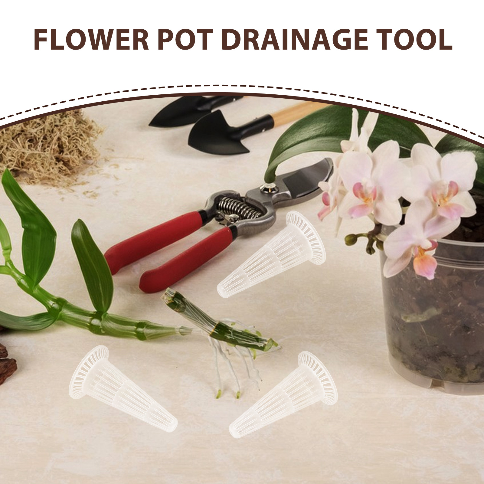 10 pezzi di copertura del filtro dell'acqua vaso di fiori tappetino di drenaggio terrario pianta Pp fioriere griglia pad