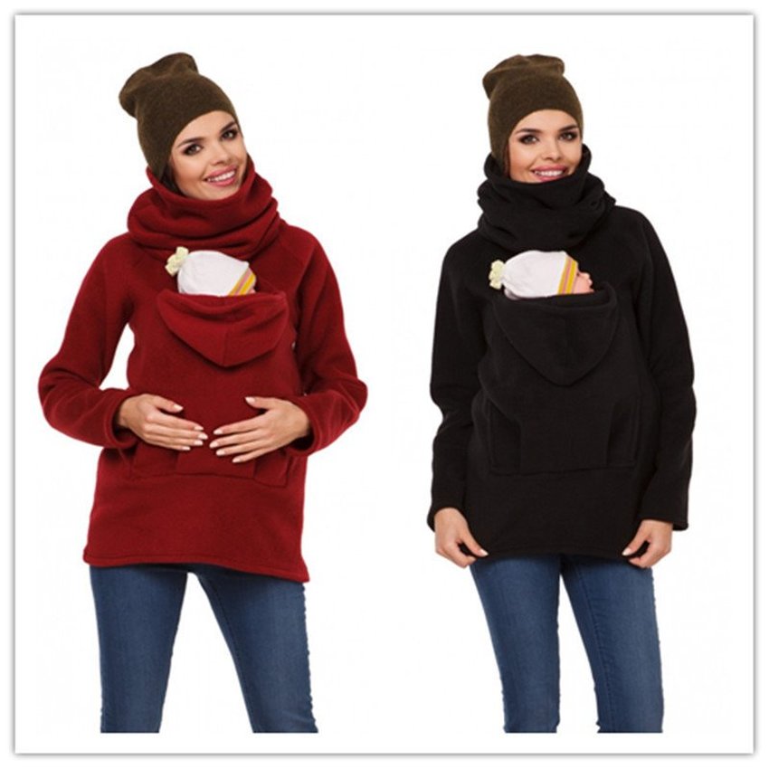 Maternité multi-fonction kangourou pull manteau tenue de bébé manteau Spot manteaux pour femmes maternité enceinte en hiver