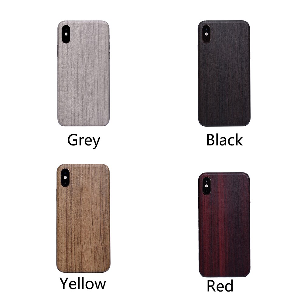 Película Anti arañazos de PVC Vintage cubierta completa removible de grano de madera teléfono pegatina accesorios pieles de protección trasera para IPhone X Xr