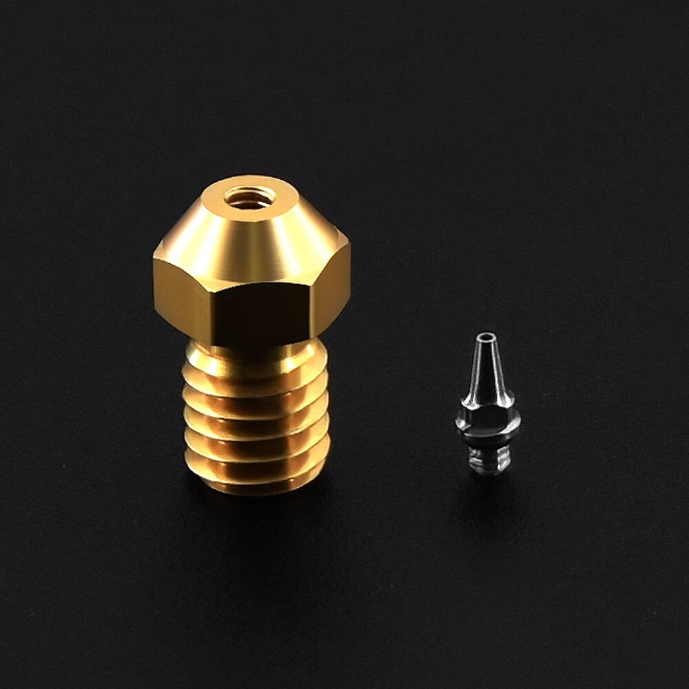Części do drukarek 3D zestaw końcówek aerografu M6 V5 V6 0.2/0.3/0.4/0.5mm wymienne końcówki ze stali nierdzewnej do E3D V6 Hotend 1.75mm