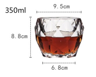 Vaso de Whisky clásico para Bar, vaso de Whisky, cerveza, vino, juego de vidrio de agua tallado de dos piezas: Whiskey style07
