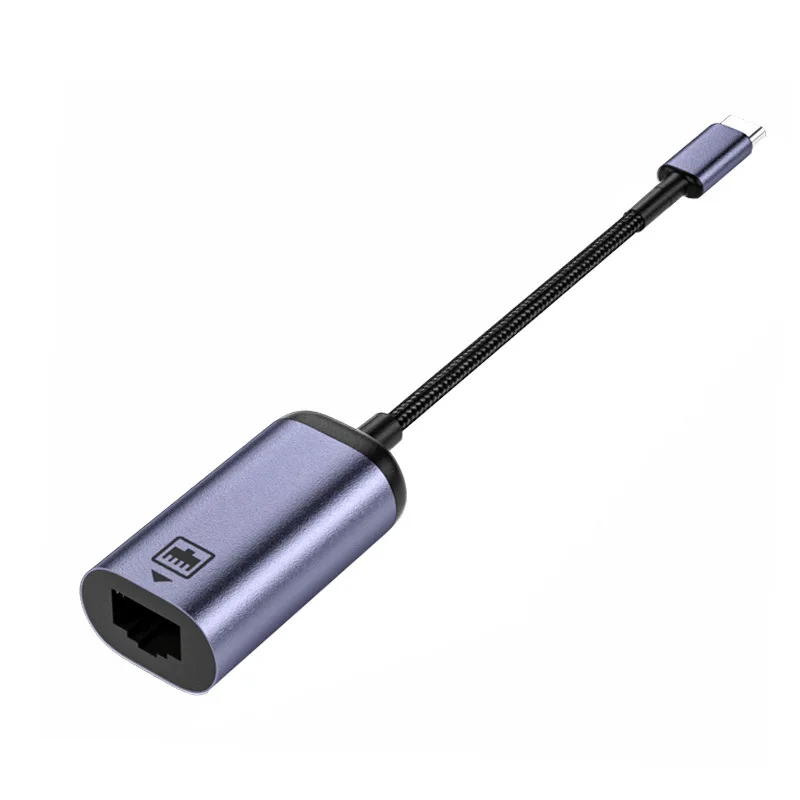 Type-C to RJ45 Network Adapter Cable Converter USB-C to Ethernet Port External Ethernet No Driver Required
