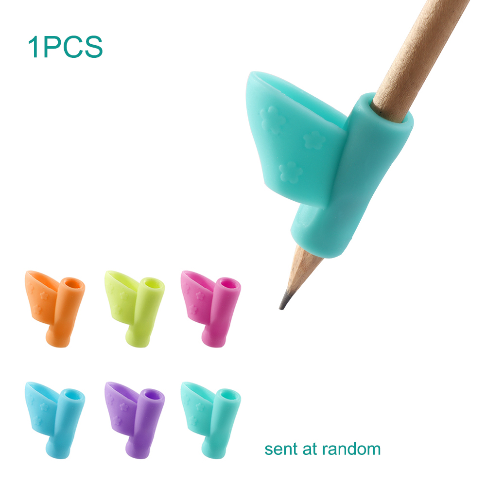 Pencil Grasps Orthodontic Siliconehold Pen Device Child Student Corrected Pencil Grasp Pen Pencil Grip Loops: 1 pcs