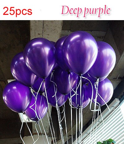 25 stks/partij Party Bruiloft Decoratie Multicolor roze witte Ballon Verdikking Peer Impulsen Gelukkige Verjaardag Feestartikelen Ballonnen: Deep Purple
