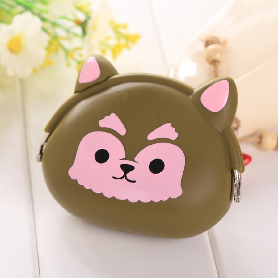 Girls Mini Silicone Coin Purse Animals Small Change Wallet Purse Women Key Wallet Coin Bag For Children Kids # DD: Color 3