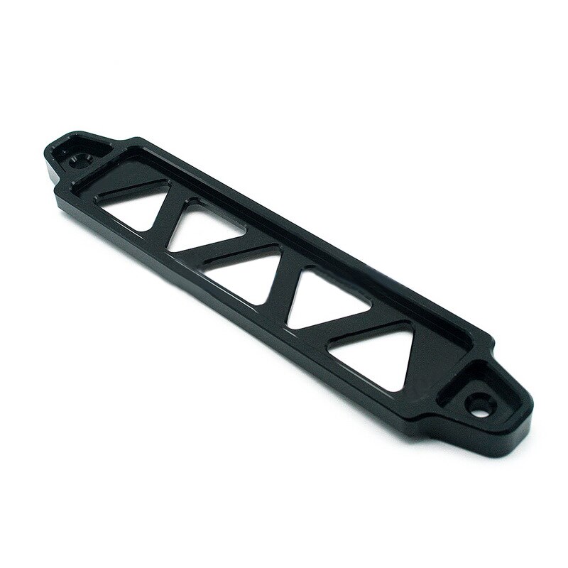 Svart, blå, röd, silver, lila 220mm/190mm bilbatteri fäste billet aluminium stag bar bilfäste batterihållare: Cuscoblack
