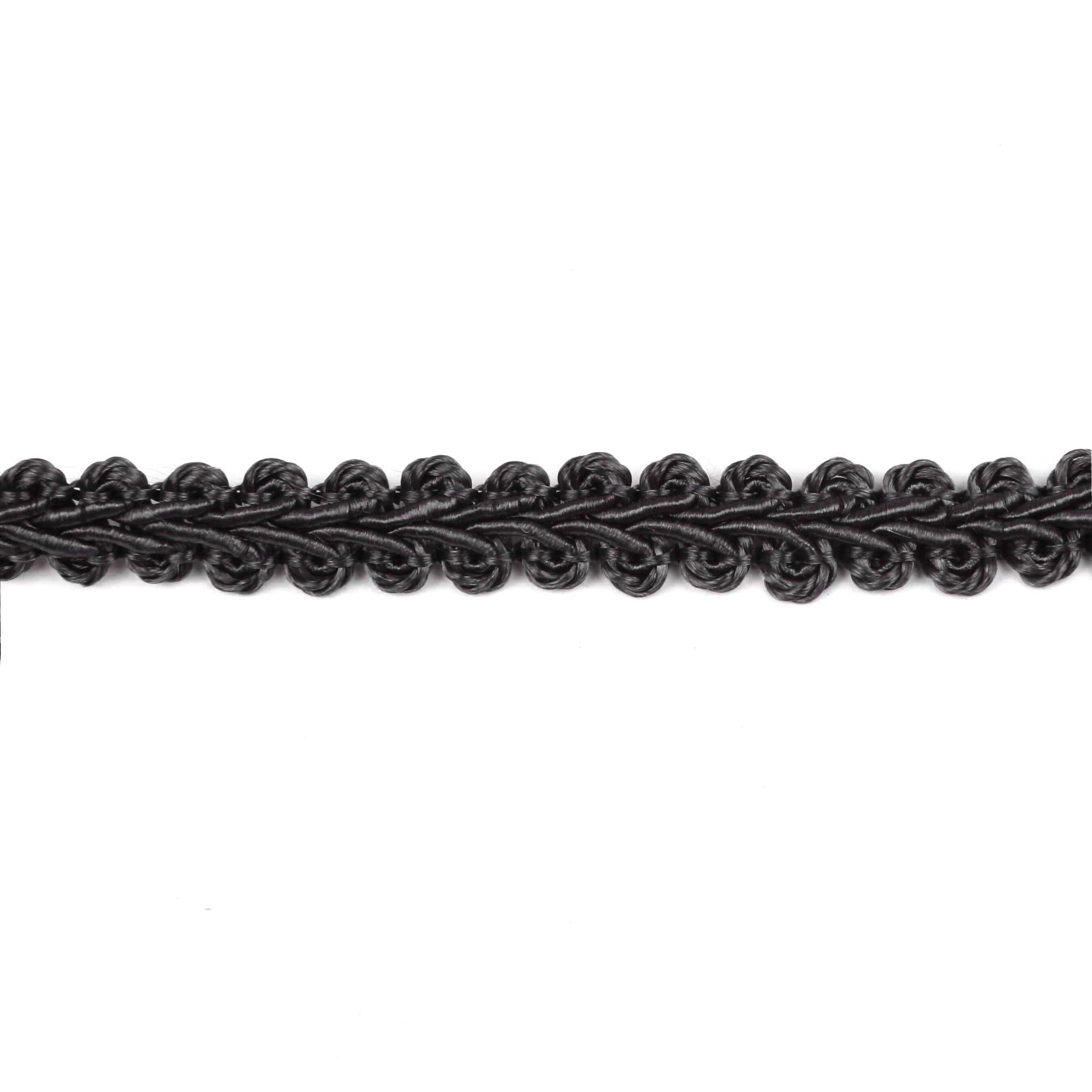 12M Braid Trim Lace Trim Gimp Basic Sewing Ribbon Polyester DIY Crafts Sewing Costume Home Decorative macrame Braided Cords: black