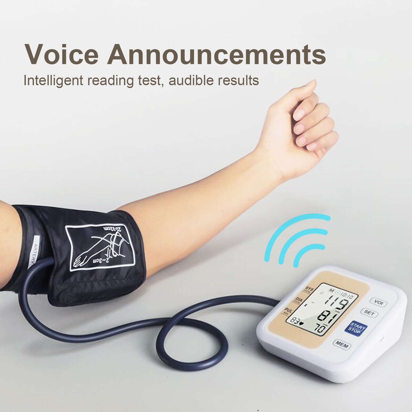 Blood Pressure Monitor Tonometer Automatic Upper Arm Electronic