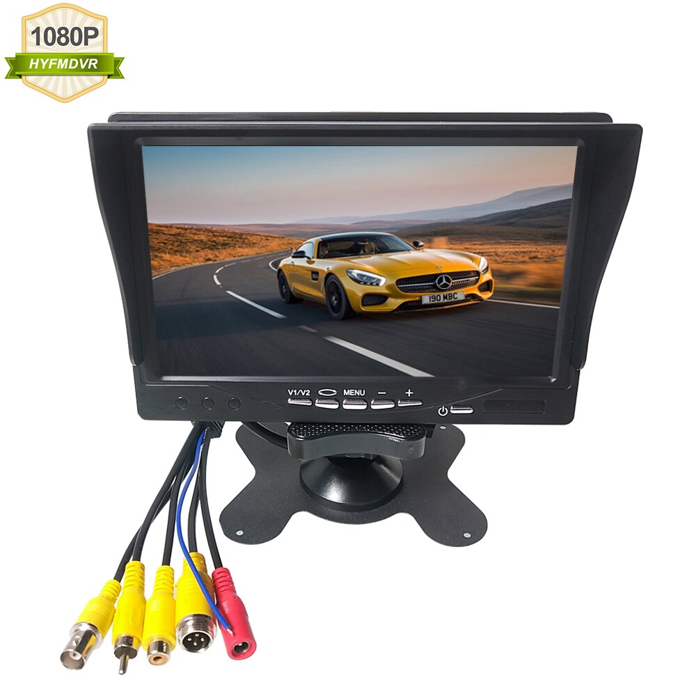 LSZ display 7 inch LCD rear view reversing monitor with sun visor bus / big truck