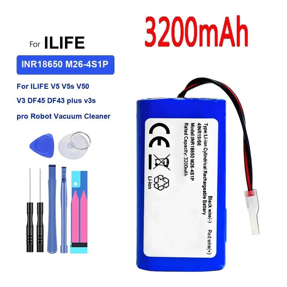 INR18650 M26-4S1P Batterij Voor Ilife V5 V5s V50 V3 DF45 DF43 V3s Robot Stofzuiger Plus Pro: groen
