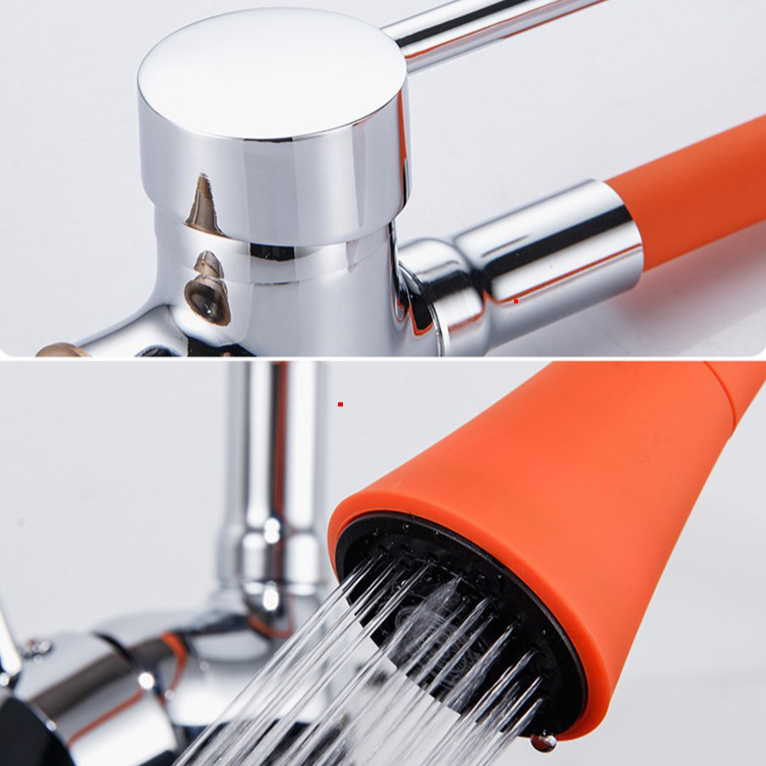 Grifo de cocina giratorio con resorte, grifos de deformación de goma, grifo mezclador, fregadero de agua fría y , accesorios de cocina, rotación de Cardan
