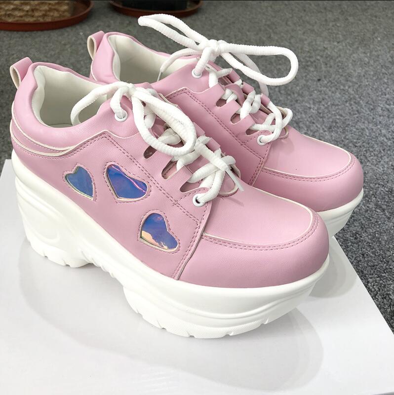 Japonais doux Lolita baskets coeur femmes collège fille étudiants LOLITA chaussures à talons hauts plate-forme chaussures plate-forme éternuements tb003