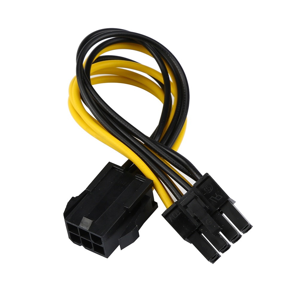 6-pin to 8-pin PCI Express Power Converter Cable for GPU Video Card PCIE PCI-E 18cm Extension Adapter Cable In Stock