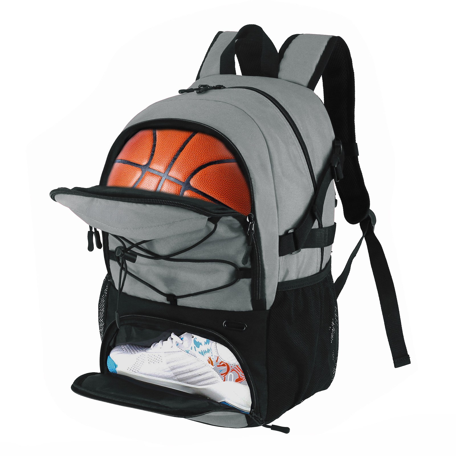 Sporttasche mit separatem Ball halter Basketball rucksack großes Schuh fach für Basketball Fußball Volleyball Schwimm gymnastik Reisen: Rosa