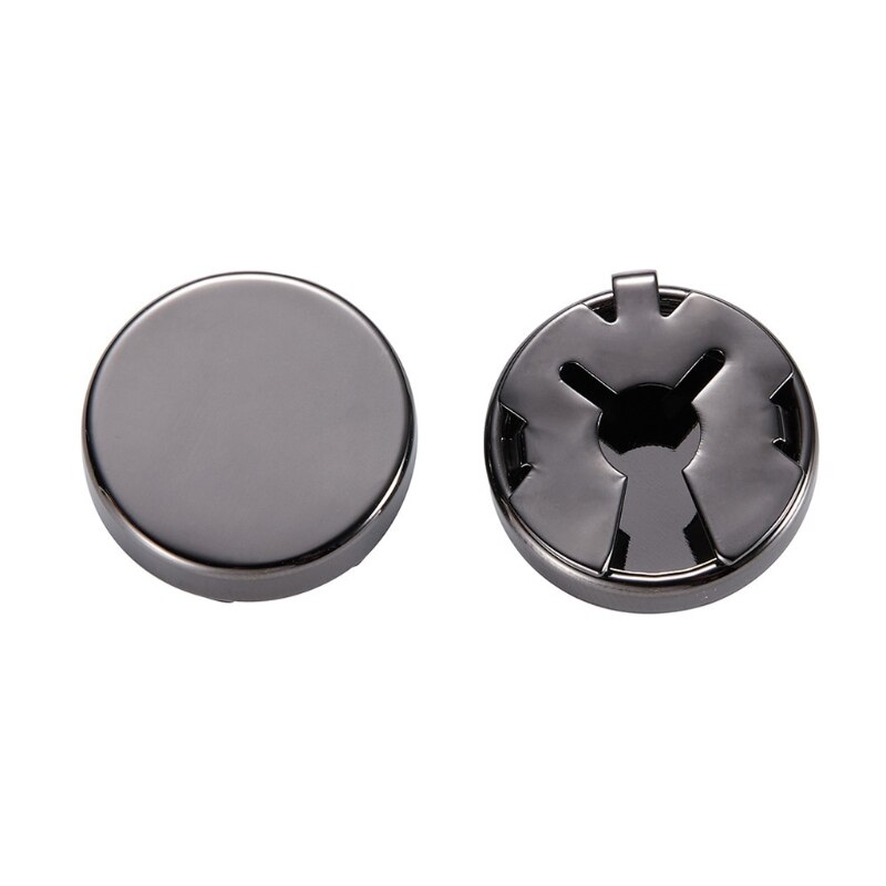 1 Paar Messing Ronde Manchet Knop Cover Manchetknopen Voor Wedding Formele Shirt Mannen Formele Button Covers Imitatie Manchet links: Black