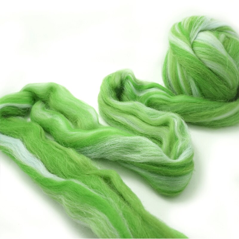 Extra Fijne kleur mengsel Merino Wol roving fiber blended wol 50G Perfect in Nat en naaldvilten y10