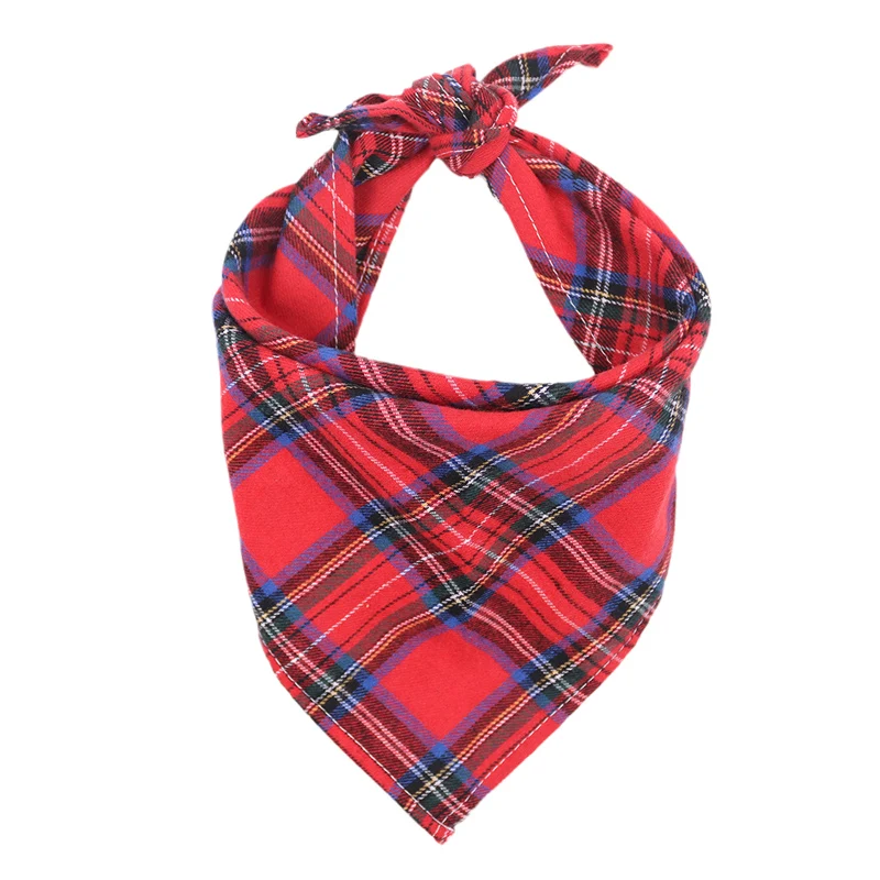 Bavoirs en coton pour grands chiens, Bandana pour chiens de taille moyenne et grande, écharpe triangulaire classique à carreaux pour animaux de compagnie, Golden Retriever, accessoires pour animaux de compagnie: L / YELLOW