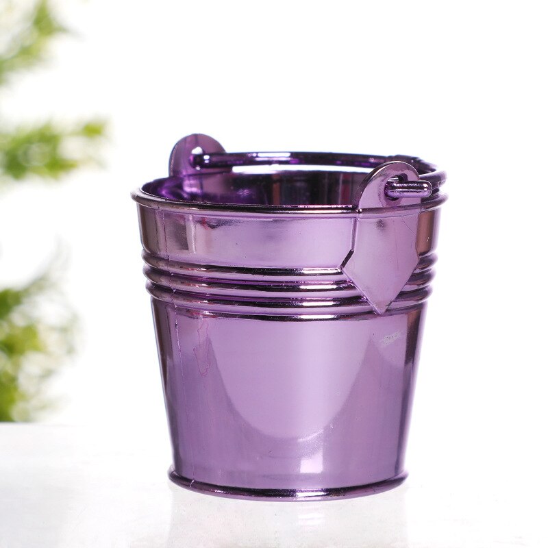 1Pc Plastic Kleine Emmer Bloem Container Planten Pot Tuin Watering Huishoudelijke Blik Mini Outdoor Badkamer Keuken Emmer