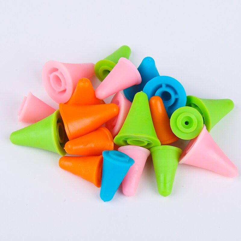 LMDZ 20PCS16pcs/set Needle Cap Soft Silicon Mix Color Knitting Needles Cover Knitting Tools Crochet Hooks Sewing Accessories