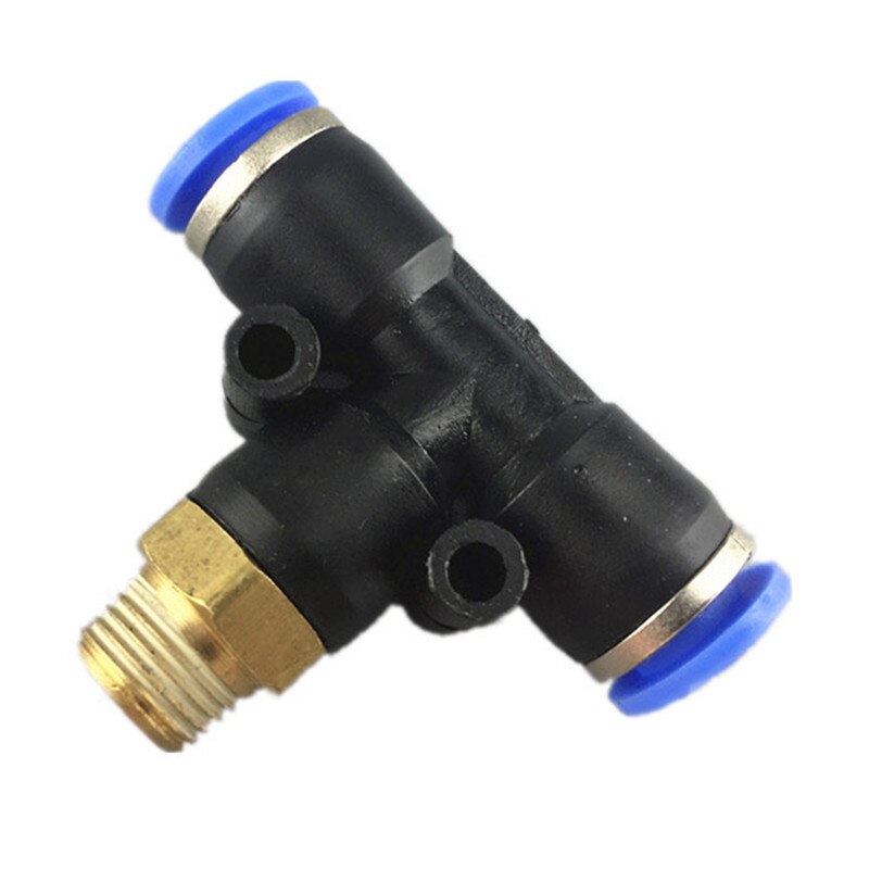 10pcs Pneumatic fittings tee Transfer joint pneumatic connector PB6-01/PB6-02/PB8-01/PB8-02