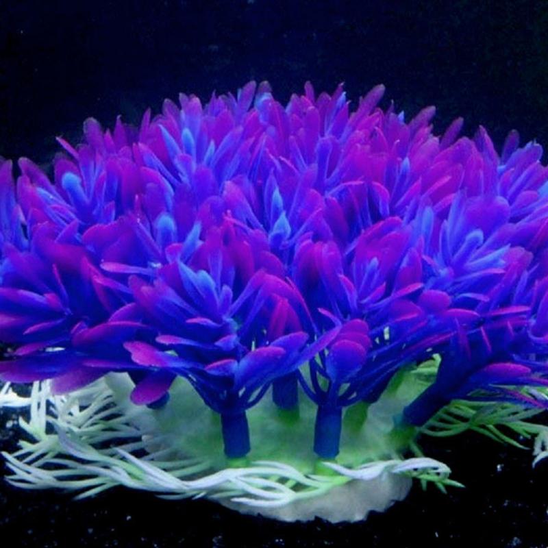 Soft Purple Aquarium Underwater Water Plant Fish Tank Water Plants For Home Decoration