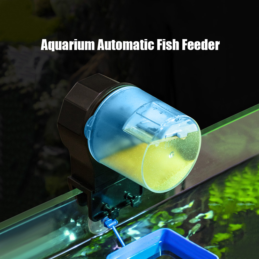 Automatic Fish Feeder Fish Tank Timer Feeder Manual/ Automatic Feeding Electric Adjustable Fish Food Dispenser