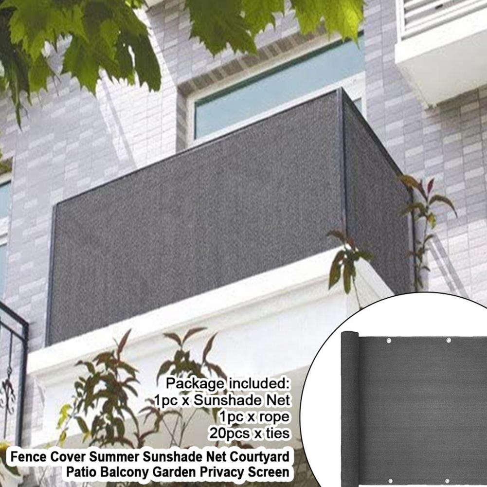 Balcony Sunshade Net Portable DIY Privacy Screen Fence Mesh Sunshade Net for Household Supplies