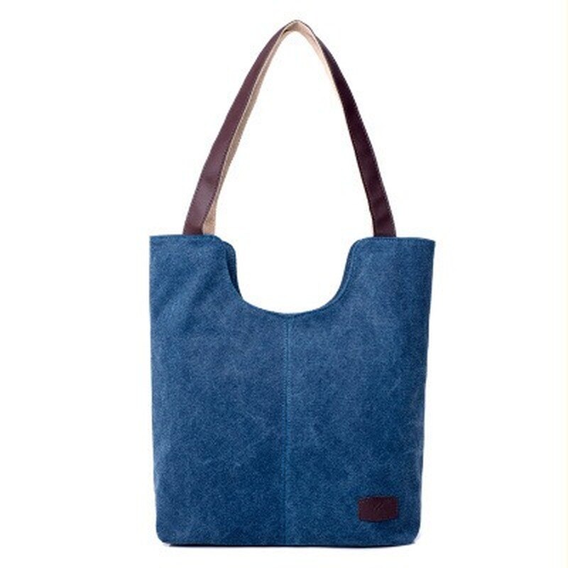 Retro enkel kvinnelig bag trend vill slitasjebestandig miljøvern lerretsveske sjarm håndveske skulderveske