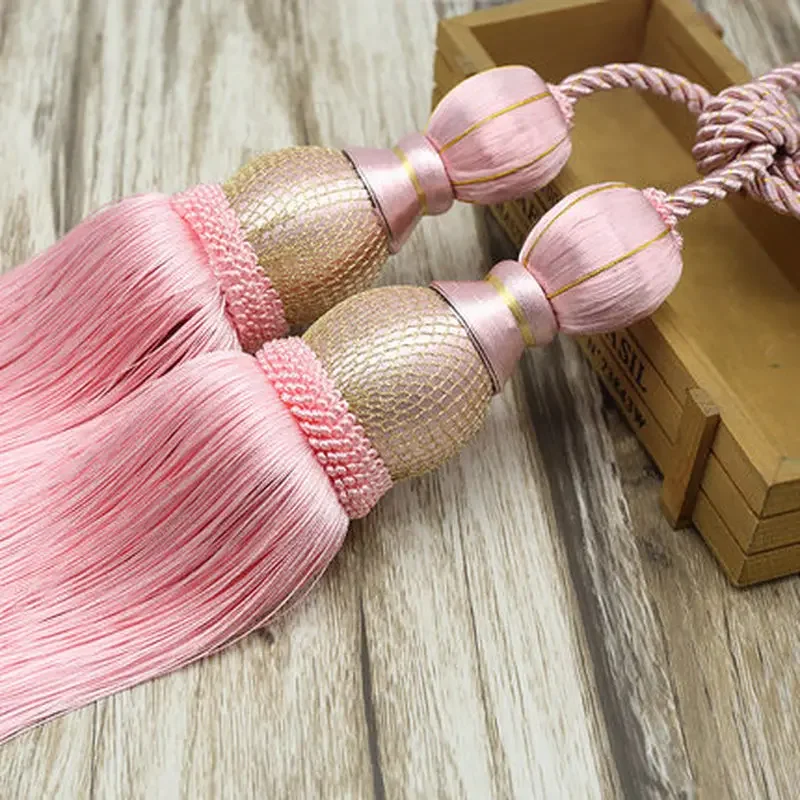 Gordijn Touw 1PC Kwasten Tiebacks Tennisbal Gordijn Houder Opknoping Riemen Touwen Clips Sluiting Tieback Gordijnen Accessoires