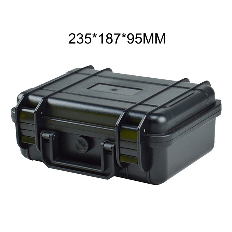 Shockproof Camera Safety Box ABS Sealed Waterproof Hard Boxes Equipment Case with Foam Vehicle Toolbox Impact Resistant Suitcase: SCO42-Black