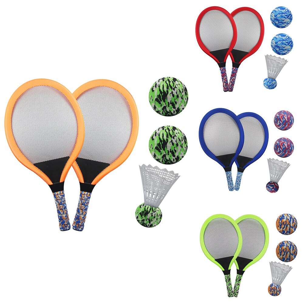 Kids Draagbare Beginner Outdoor Sport Funny Indoor Badminton Bal Duurzaam Strand Speelgoed Training Kleuterschool Tennisracket Set