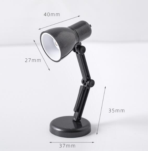 10Pcs/lot Mini Book Reading Light Folding LED Lamps Book Lights For Night Study Travel Portable Table Lamp Luminous Small Toys: Black