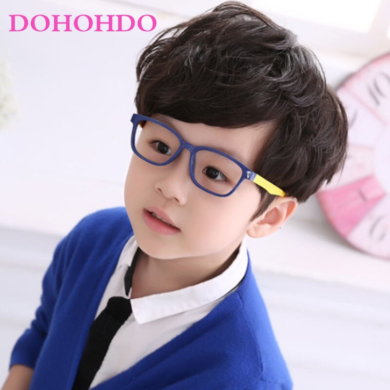 DOHOHDO okulary dla dzieci dziewczyny chłopiec elastyczne oprawki robić okularów okulary dla dzieci zdrowe ramki silikonowe oprawki robić okularów dziecko za darmo