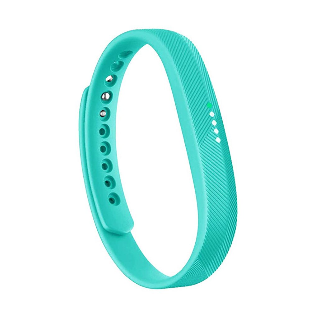 Siliconen Band Verstelbare Band Voor Fitbit Flex 2 Smart Horloge Vervanging Accessoires Polsbandje Band Armband Voor Fitbit Flex2: Teal Green / L