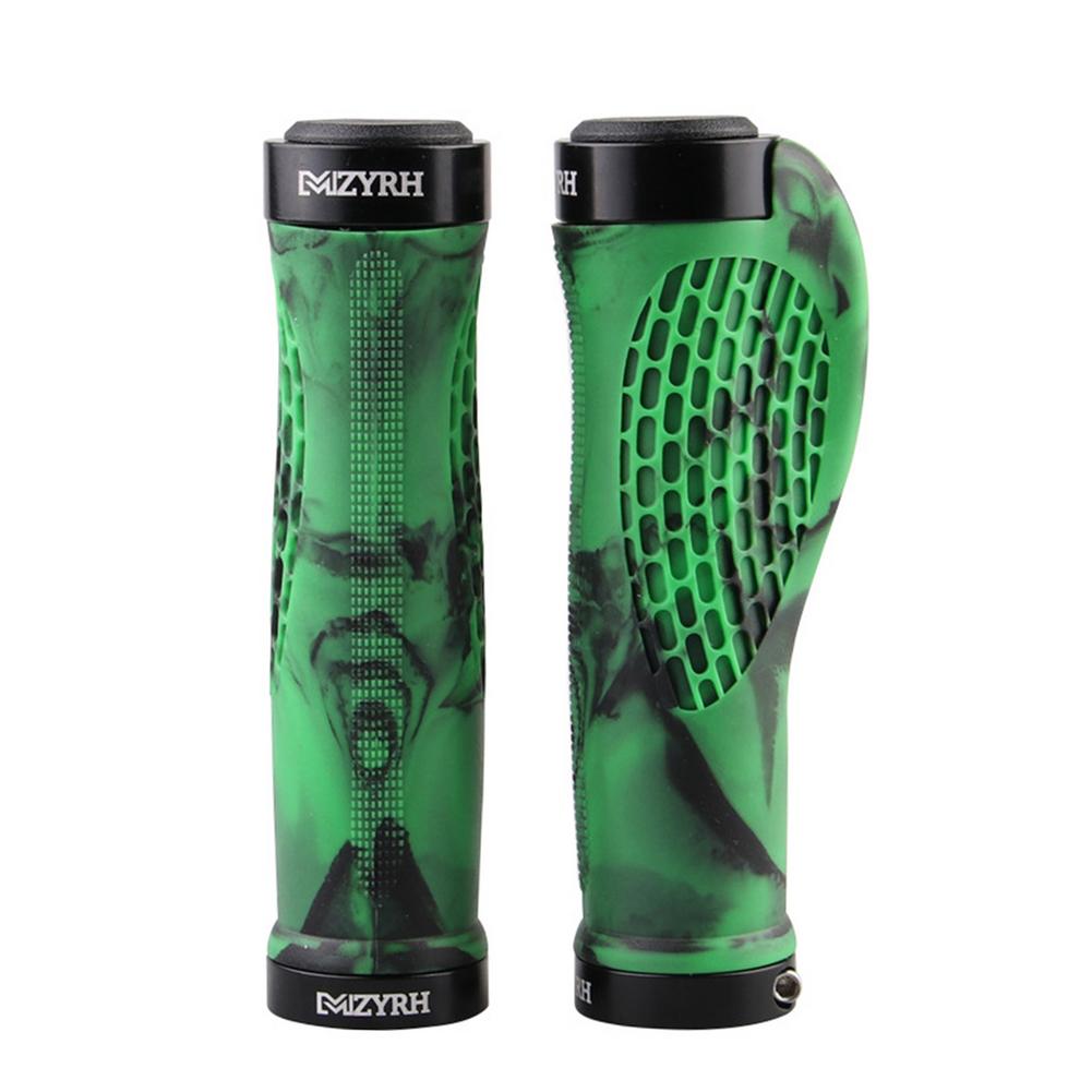 Bicycle Grips Ergonomic Anti-slip Rubber Bike Handle: Green