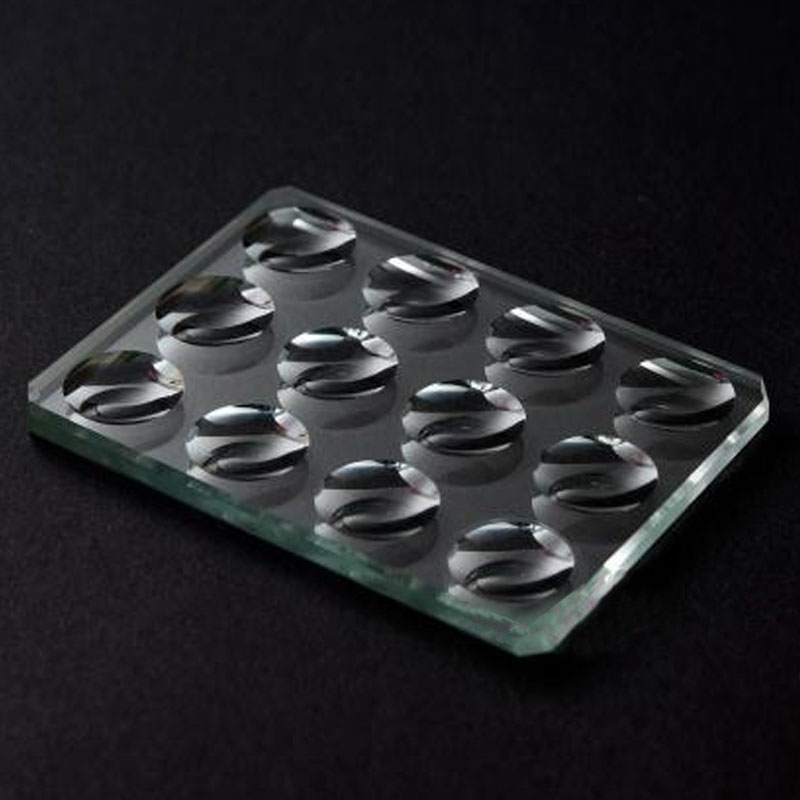 Puits multiples en verre optique de lame de Microscope biologique de cavité Concave circulaire d'épaisseur de 5MM facultatifs