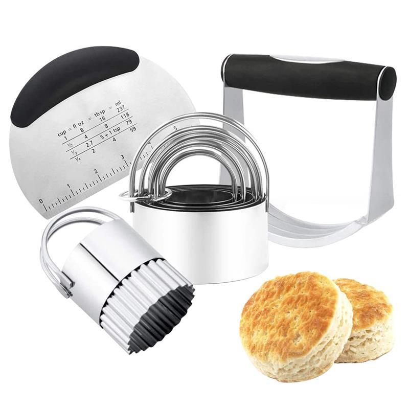 8pcs Dough Blender Set Kitchen Stainless Steel Pastry Cutter Dough Pastry Blender Bakeware Sets for Home Baking: Default Title
