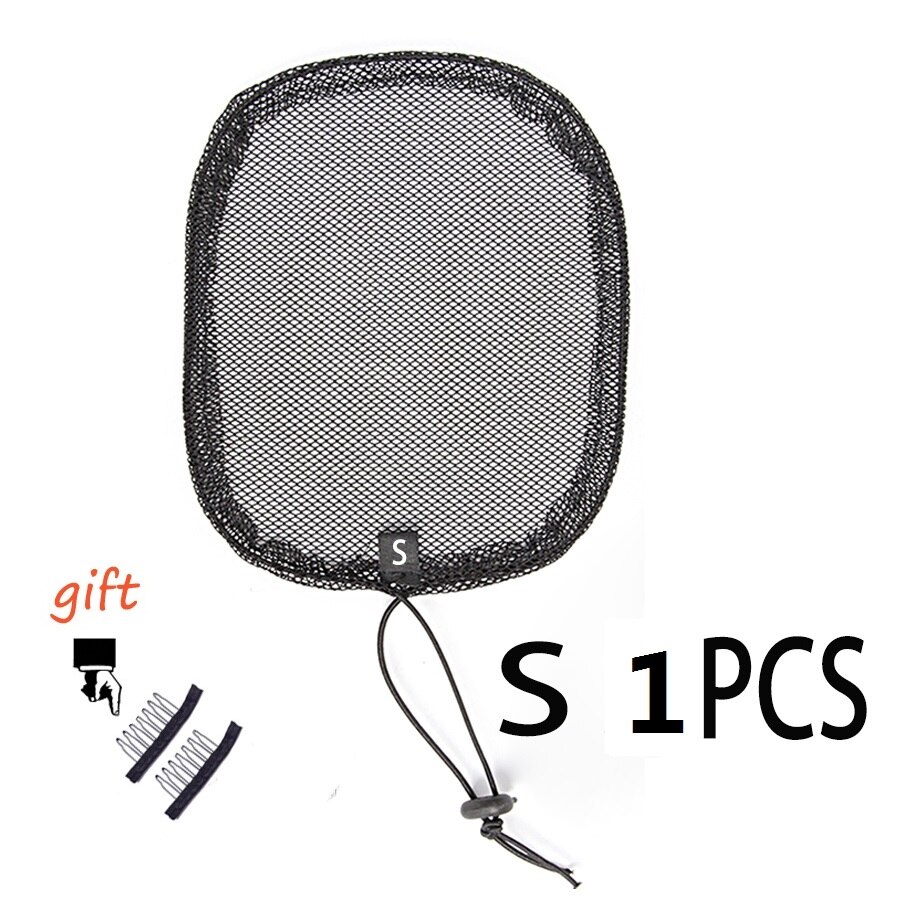 , moño para el pelo, coleta, gorro de peluca para hacer pelucas, Kit de red para el pelo, cola de caballo Afro DIY con cordón de correa ajustable: No teñido